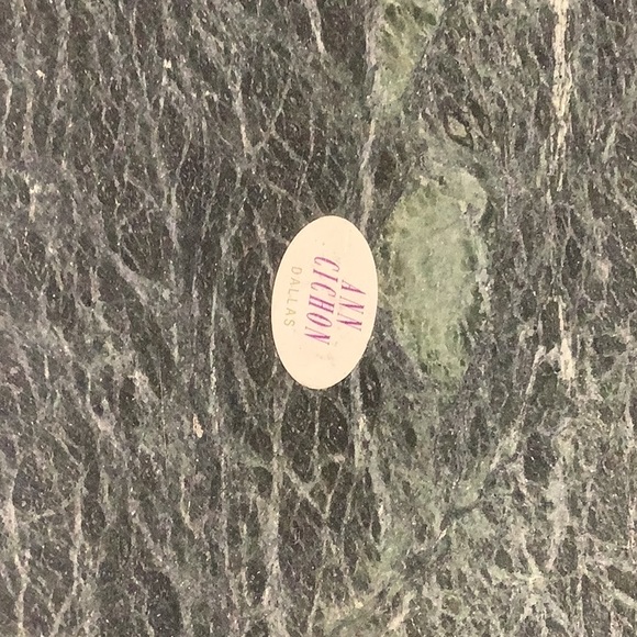 Godinger designed by Ann Cichon Dallas Green marble cheese board set with box! - Picture 3 of 16